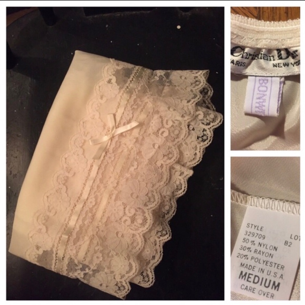 Vintage CHRISTIAN DIOR Half Slip ~ M